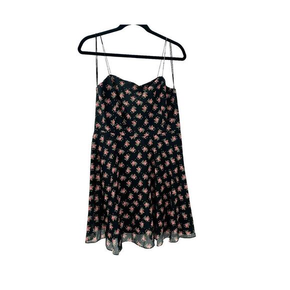 Alice + Olivia Glinda Floral Print Mini Dress In Heirloom Black Size 10 NWT - Picture 6 of 12